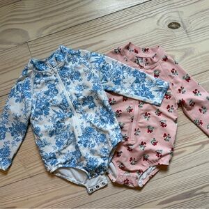 Janie and Jack Rash Guard Swimsuits 12-18mos